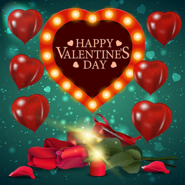 Groet groene kaart voor Valentijnsdag