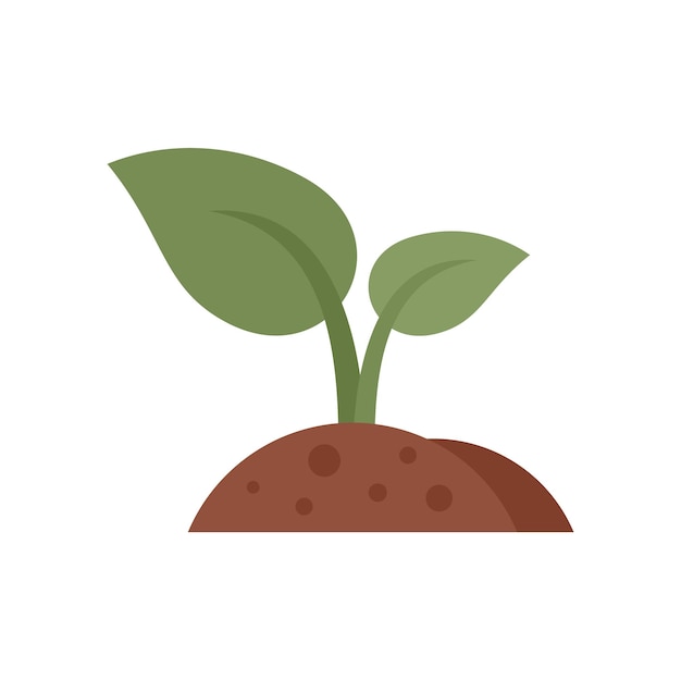 Grond boerderij plant pictogram Vlakke afbeelding van grond boerderij plant vector pictogram voor webdesign