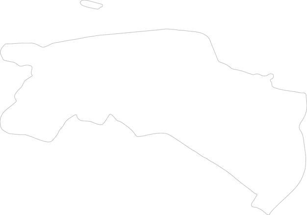 Vector groningen netherlands outline map