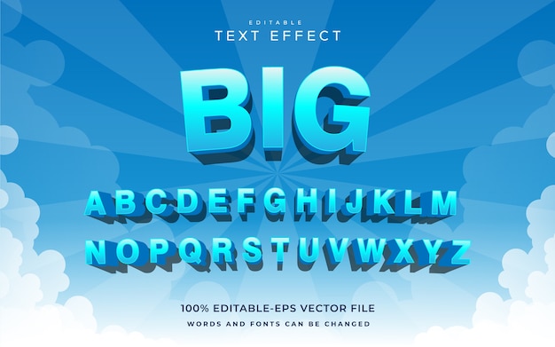 Vector groot teksteffect bewerkbaar
