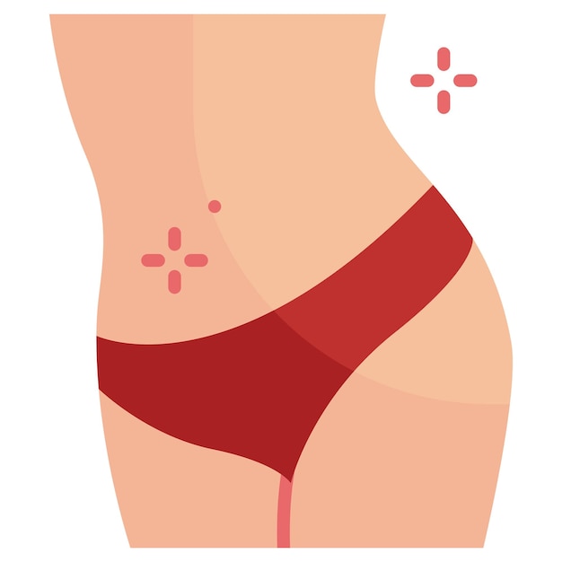 grootte nul figuur concept afslanken of gewichtsverlies taille vector ontwerp cosmetologie of cosmetoloog