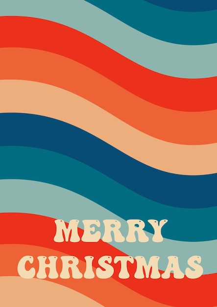 Groove Christmas greeting card Vector illustration