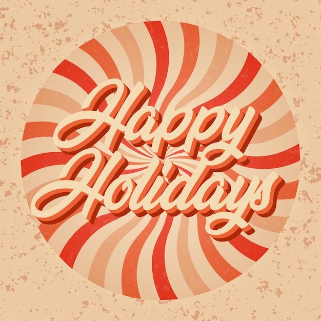 Groove retro Christmas card Vector illustration