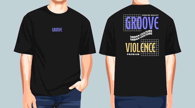 Groove Violence Streetwear Tshirt Design