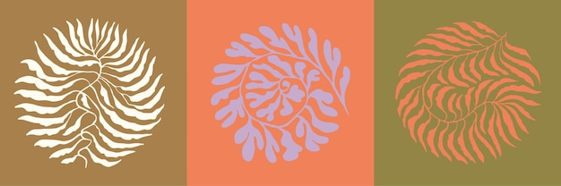 Groovy bloemen vector illustratie sjabloon voor briefkaart of banner