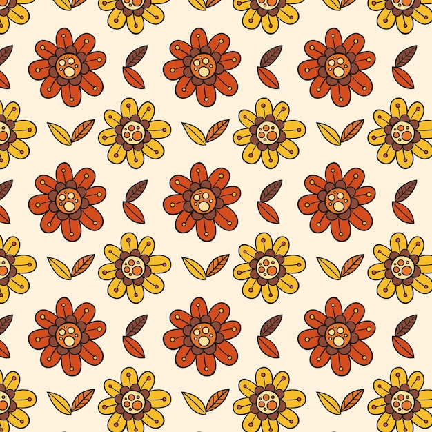 Groovy bloemenpatroon