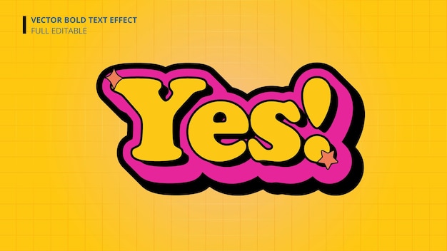 Vector groovy cartoon text effect