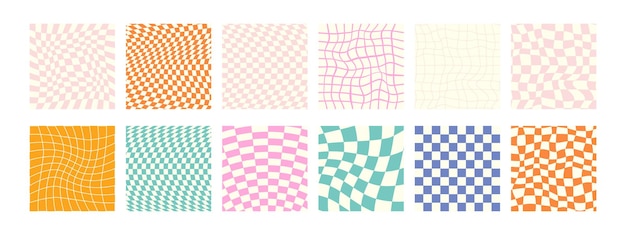 Groovy checkered pattern