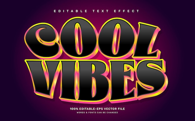 Groovy editable text effect template