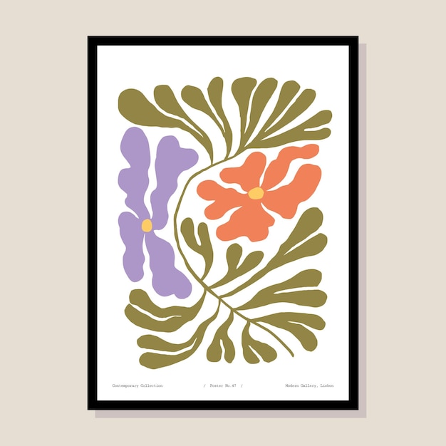 Groovy flower and botanical vector illustrations for your wall art gallery