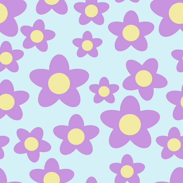 Groovy flower patterns y2k style abstract square seamless patterns con vintage groovy daisy flower