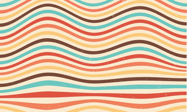 Vector groovy hippie 70s backgrounds twisted and distorted vector texture in trendy retro psychedelic