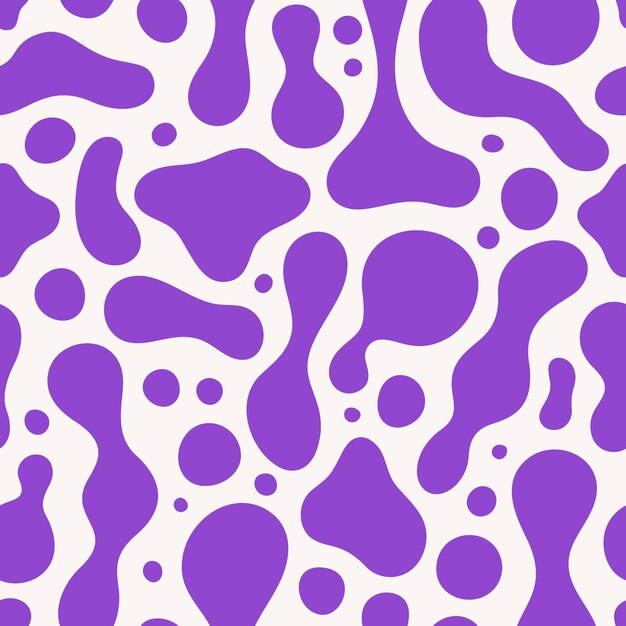 Vector groovy lava lamp seamless pattern psychedelic fluid drops vector background in s hippie retro style