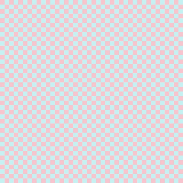 ベクトル グルーヴィーなピンクとブルーのパステル チェッカー ボード y2k 90 年代レトロなシームレス パターンのベクトルの背景