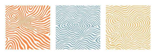 Groovy psychedelic Y2K style swirl background flat style design vector illustration