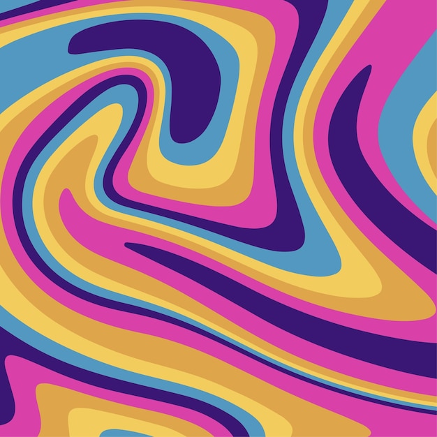 Premium Vector | Groovy retro background retro background