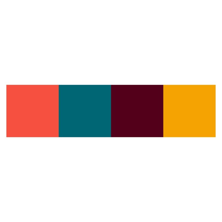 Vector groovy retro colors in the style of the 60s and 70s palette for vintage design