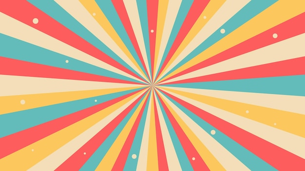 Vector groovy retro swirl burst summer and carnival background