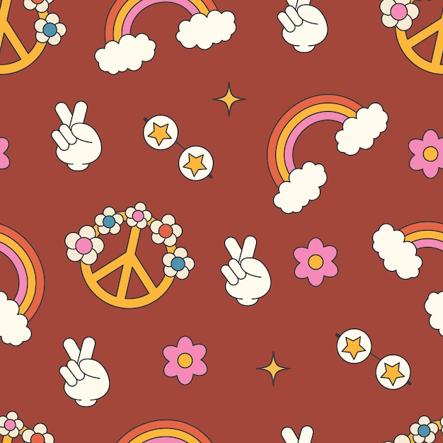 Groovy seamless pattern