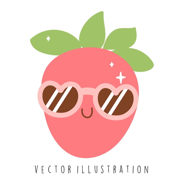 Vector groovy strawberry