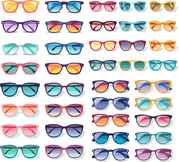 Groovy Sunglasses Set vector illustratie