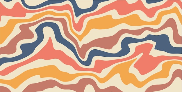 Groovy Swirl psychedelic background, Retro 70s 60s Hippie Aesthetic