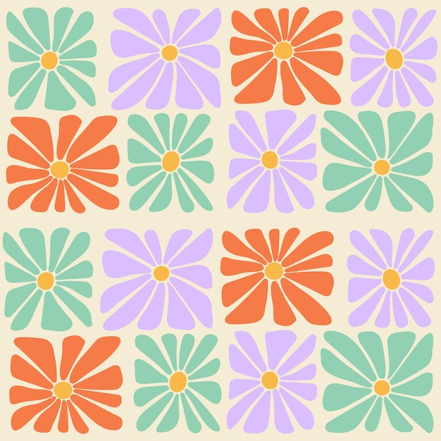 Hippie Groovy Flower Background Graphic by Lazy Sun · Creative Fabrica