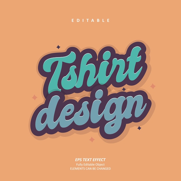 Vector groovy tshirt ontwerp aangepast retro teksteffect bewerkbare premium premium vector