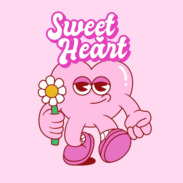 Vector groovy valentine character1