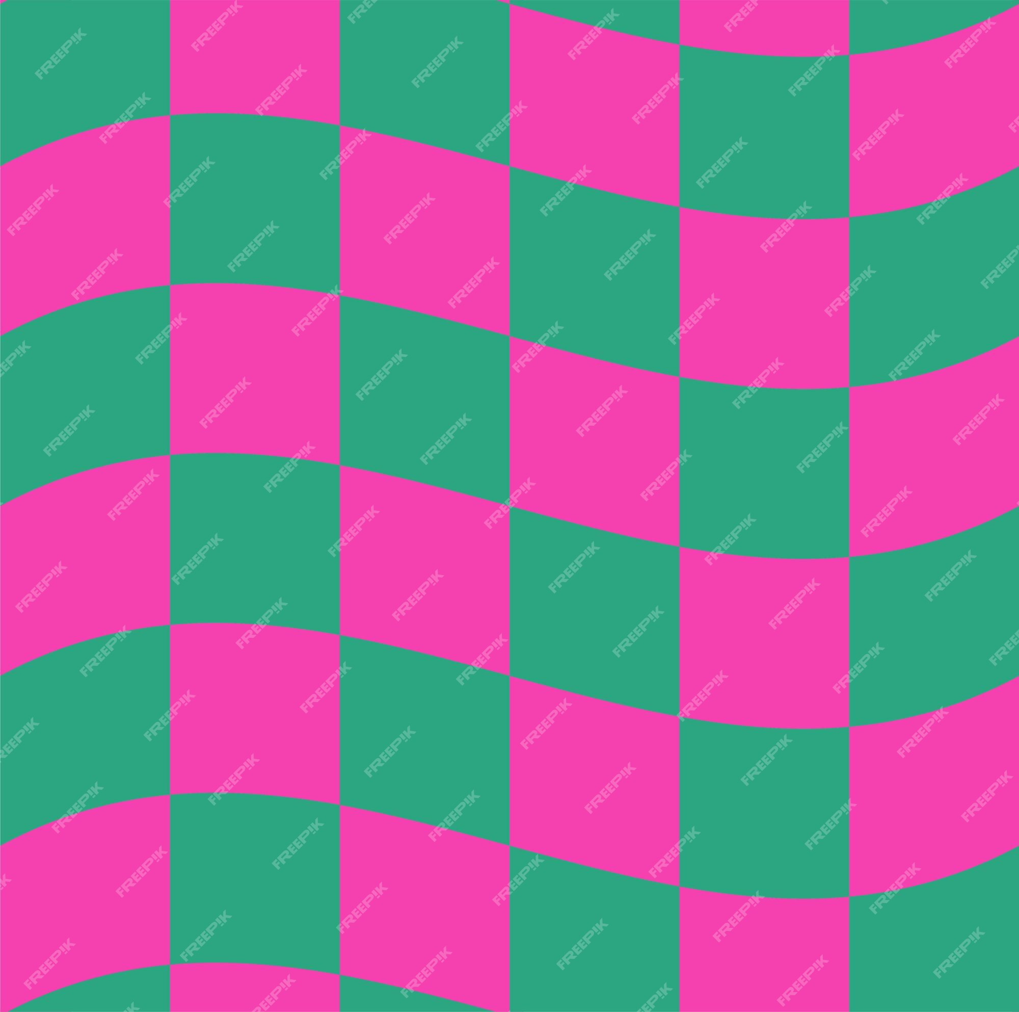 Colorful Wavy Checkerboard Pattern-Y2K Aesthetic Wallpaper by Essentially  Nomadic