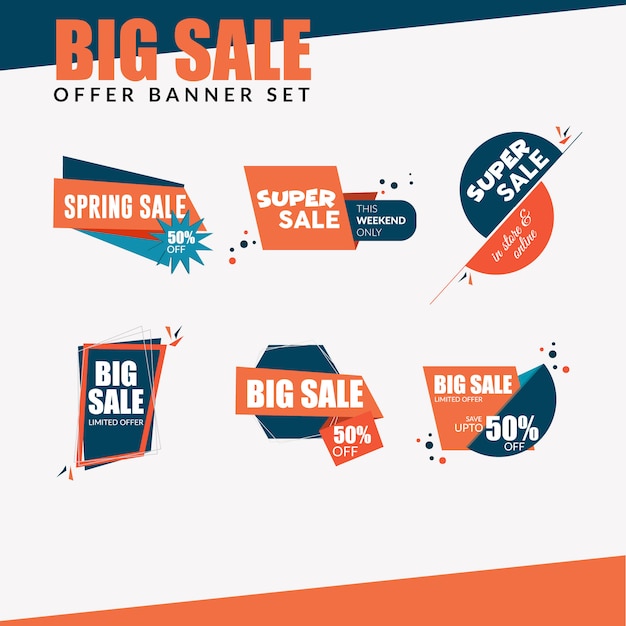 Grote aanbieding banner-set