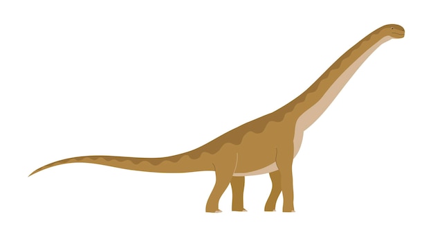 Grote alamosaurus met een lange nek en staart