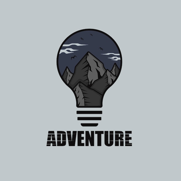 Vector grote berg logo vector grafische illustratie voor uw avontuur logo