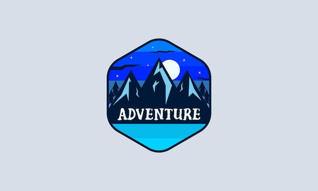 Vector grote berg logo vector grafische illustratie voor uw avontuur logo