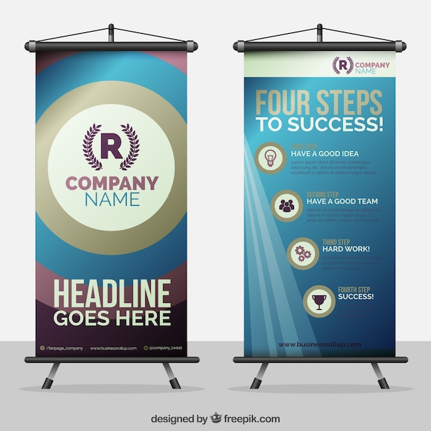 Vector grote business roll up template