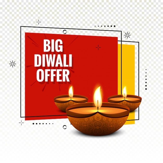 Grote diwali-festivalaanbieding achtergrondvector