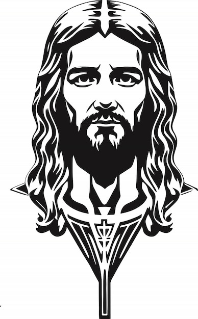 Grote en krachtige jezus christus kunst vector