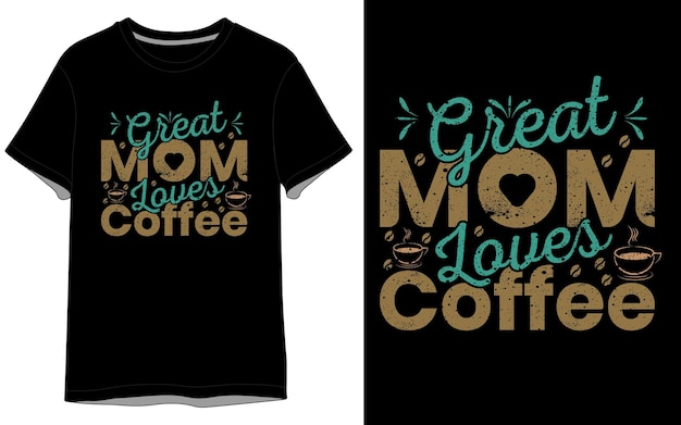 Vector grote moeder liefhebbers koffie vector shirt