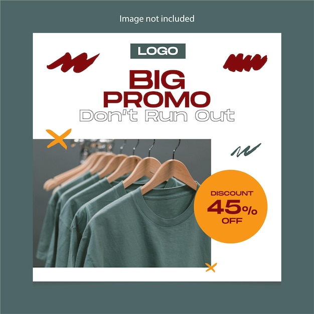 Grote promo mode verkoop social media post webbanner