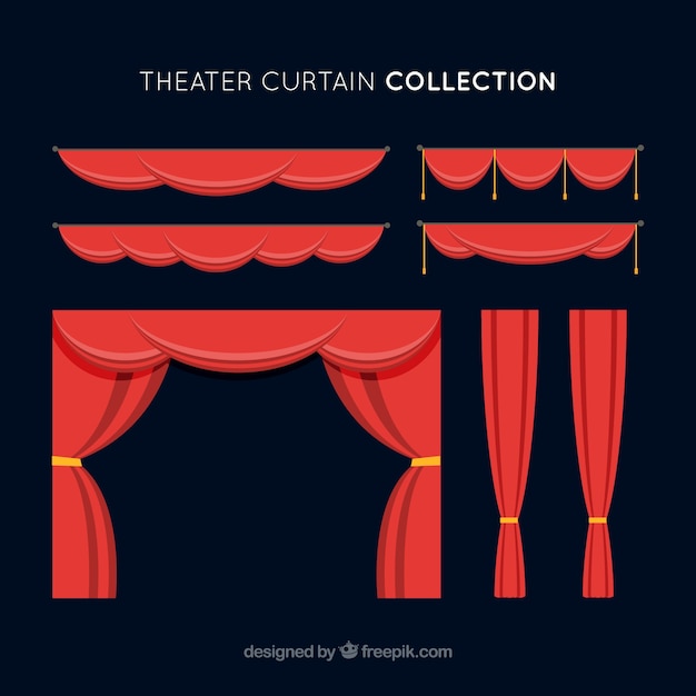 Grote rode gordijnen voor theaters