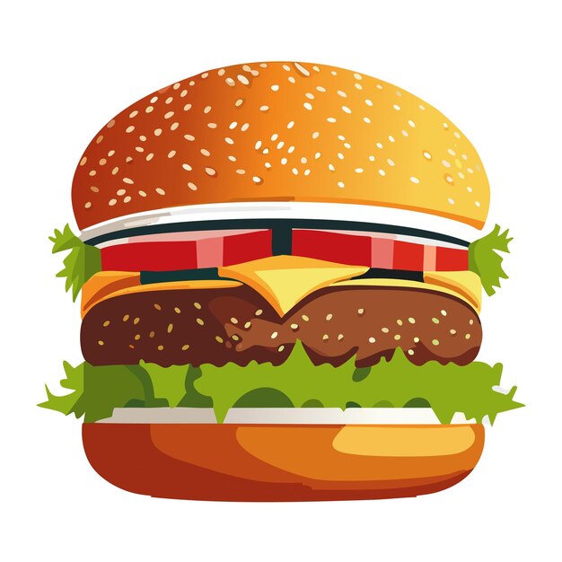 Vector grote sappige burger branding