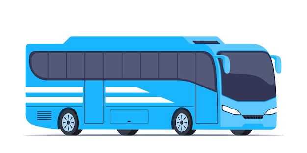 Grote tourbus Openbaar personenvervoer Moderne toeristische bus Vectorillustratie