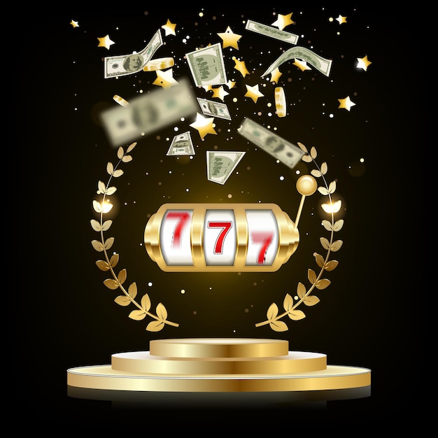 Vector grote win slots 777 banner casino.