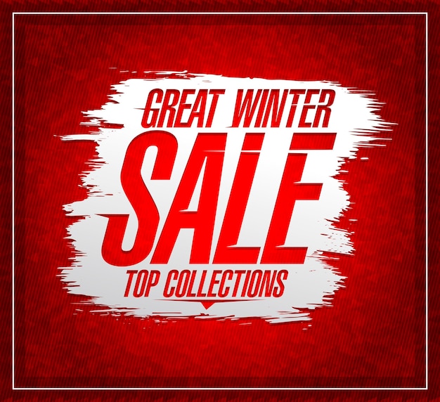 Grote winter verkoop top collecties web banner vector sjabloon