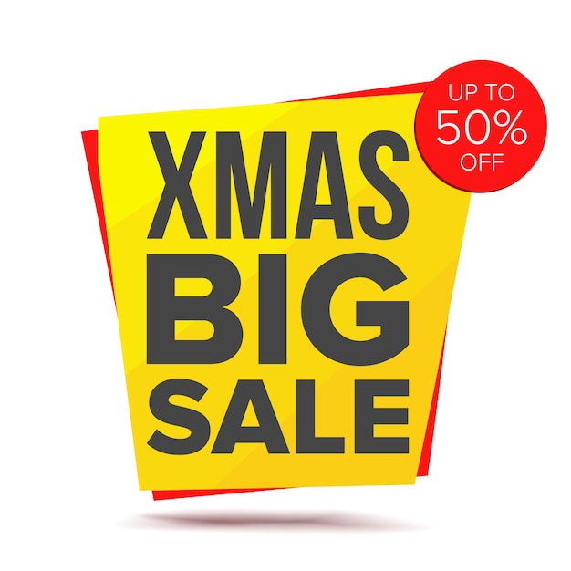 Grote xmas korting verkoop banner. grote super sale