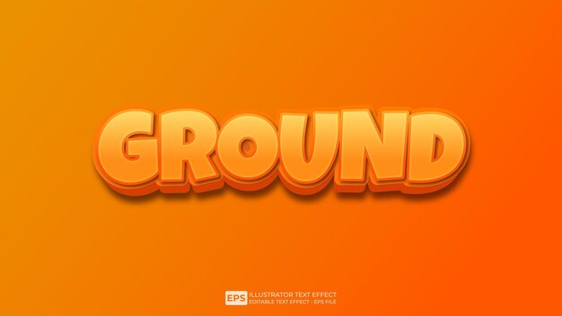 Ground 3D 編集可能なテキスト効果フォント