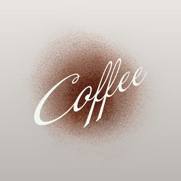 Ground coffee vector illustration of ground coffee scattered on the table sketch for creativity