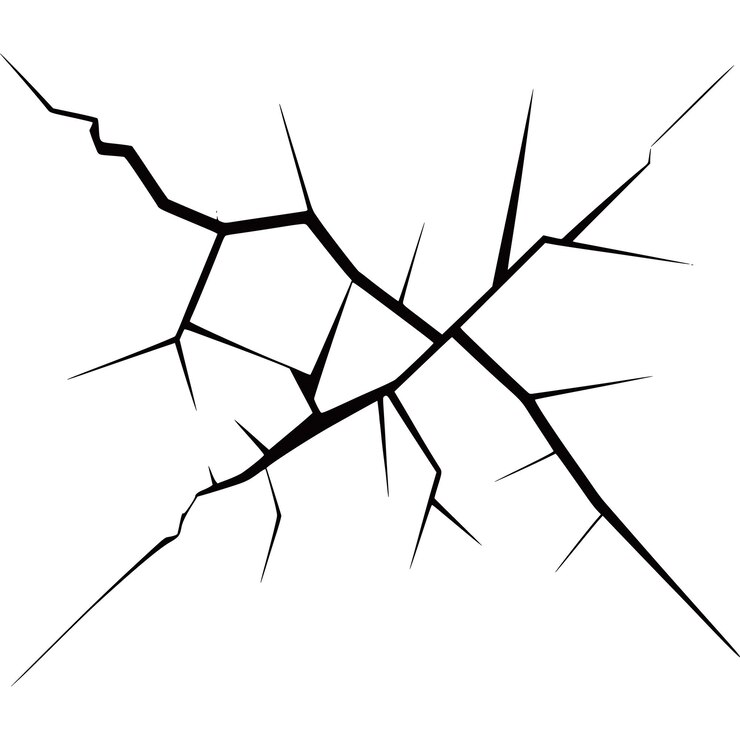 Vector ground cracks earthquake and ground cracks vector illustrations