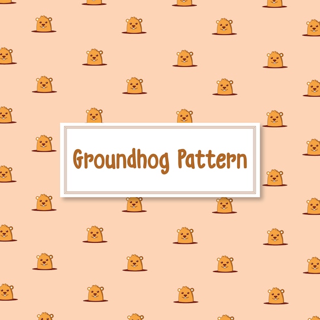 Ground hog pattern background in orange