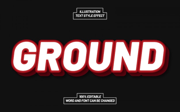 Ground text style effect